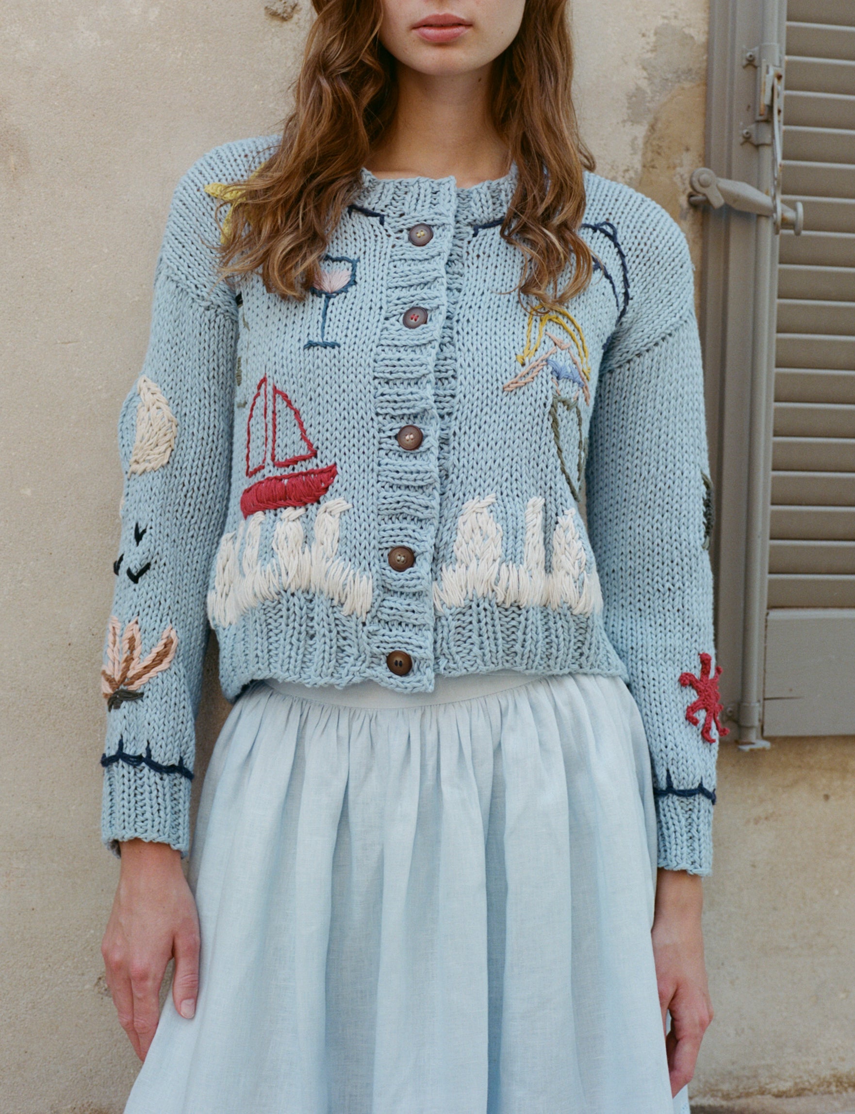 Mar y Tierra Cardi light blue (Pre - order 15 days)