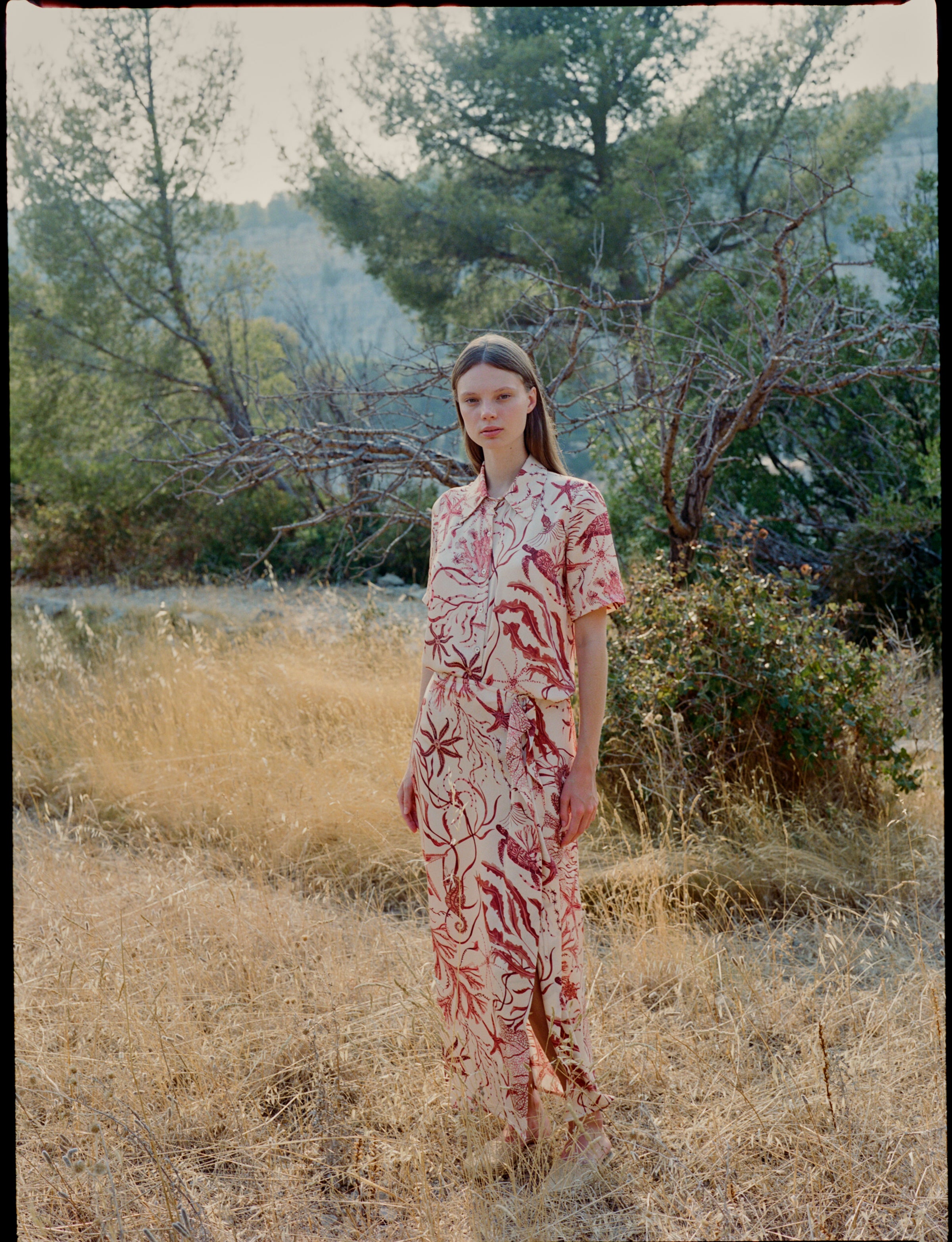 Zelmira Skirt coral