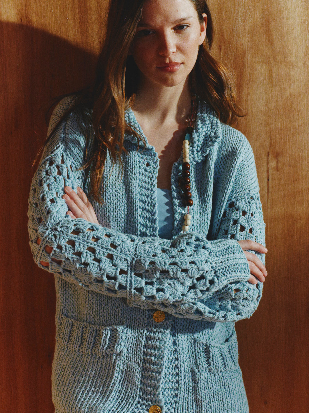 Carmela Cardigan Powder Blue