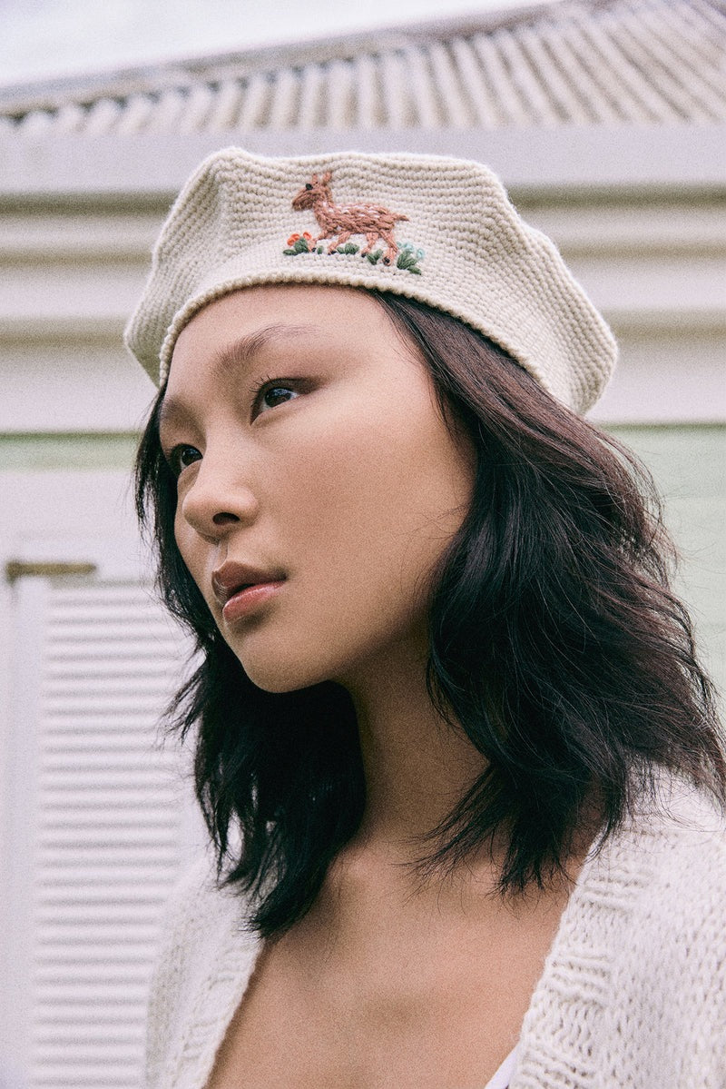 Bambi Beret Ivory