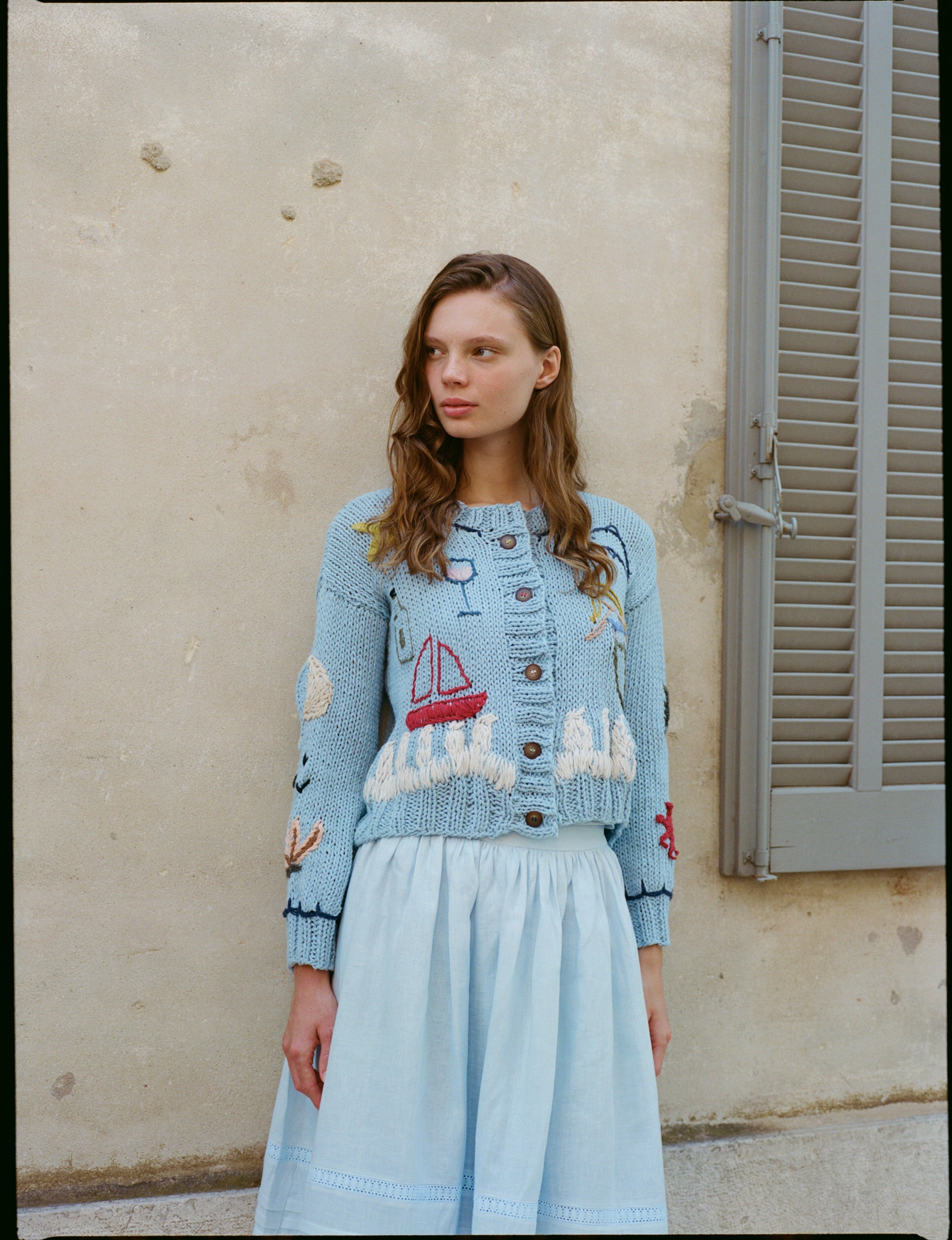 Mar y Tierra Cardi light blue (Pre - order 15 days)