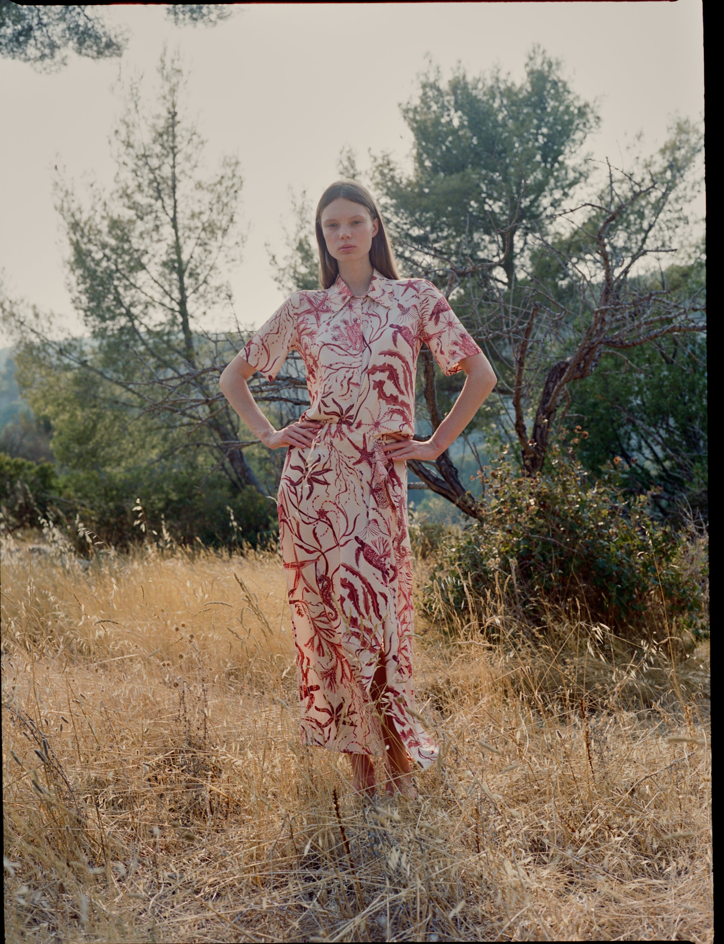 Zelmira Skirt coral