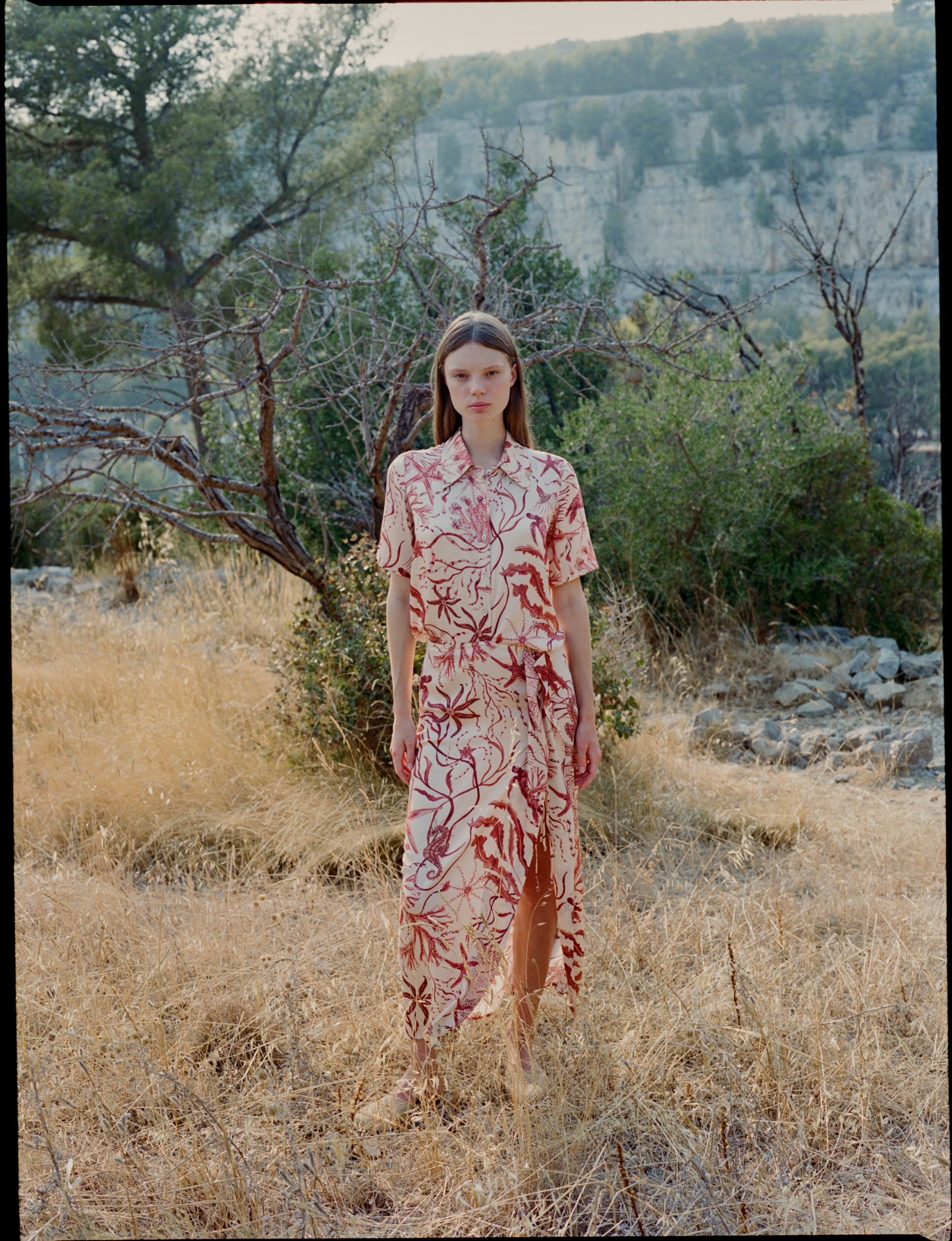 Zelmira Skirt coral