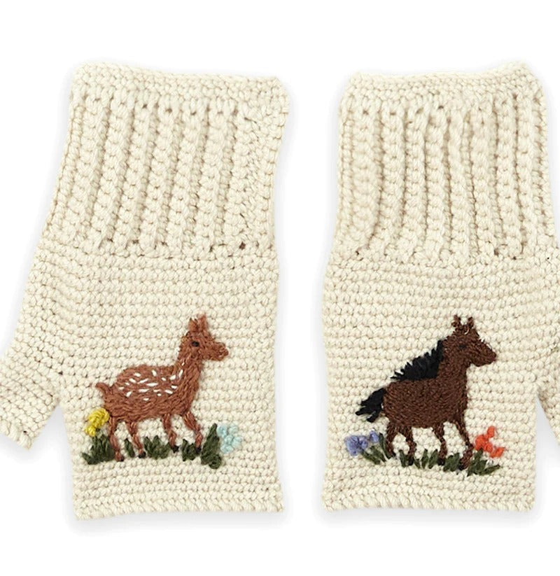 Bambi Mittens Ivory (Pre Order 10 days)