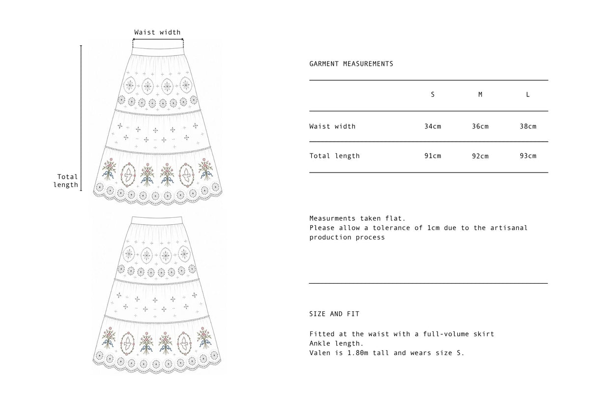 Penelope Skirt Off White