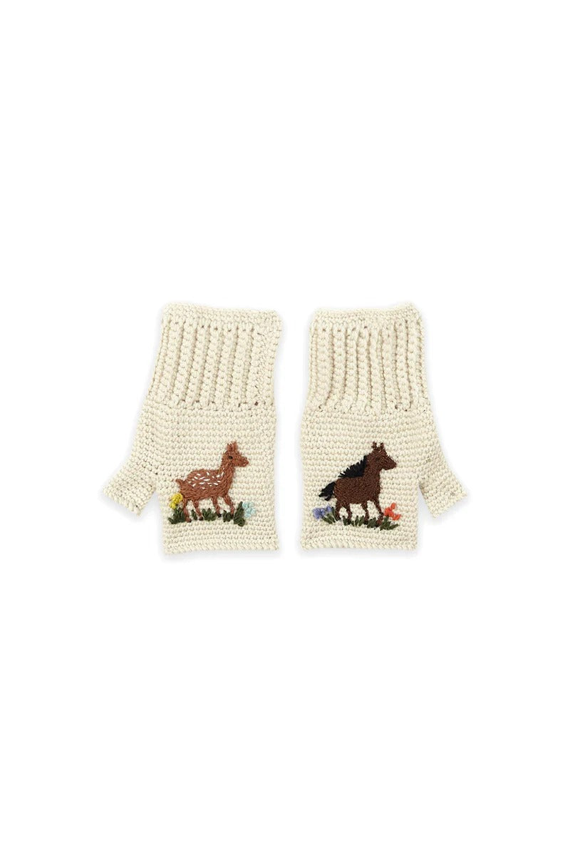 Bambi Mittens Ivory (Pre Order 10 days)