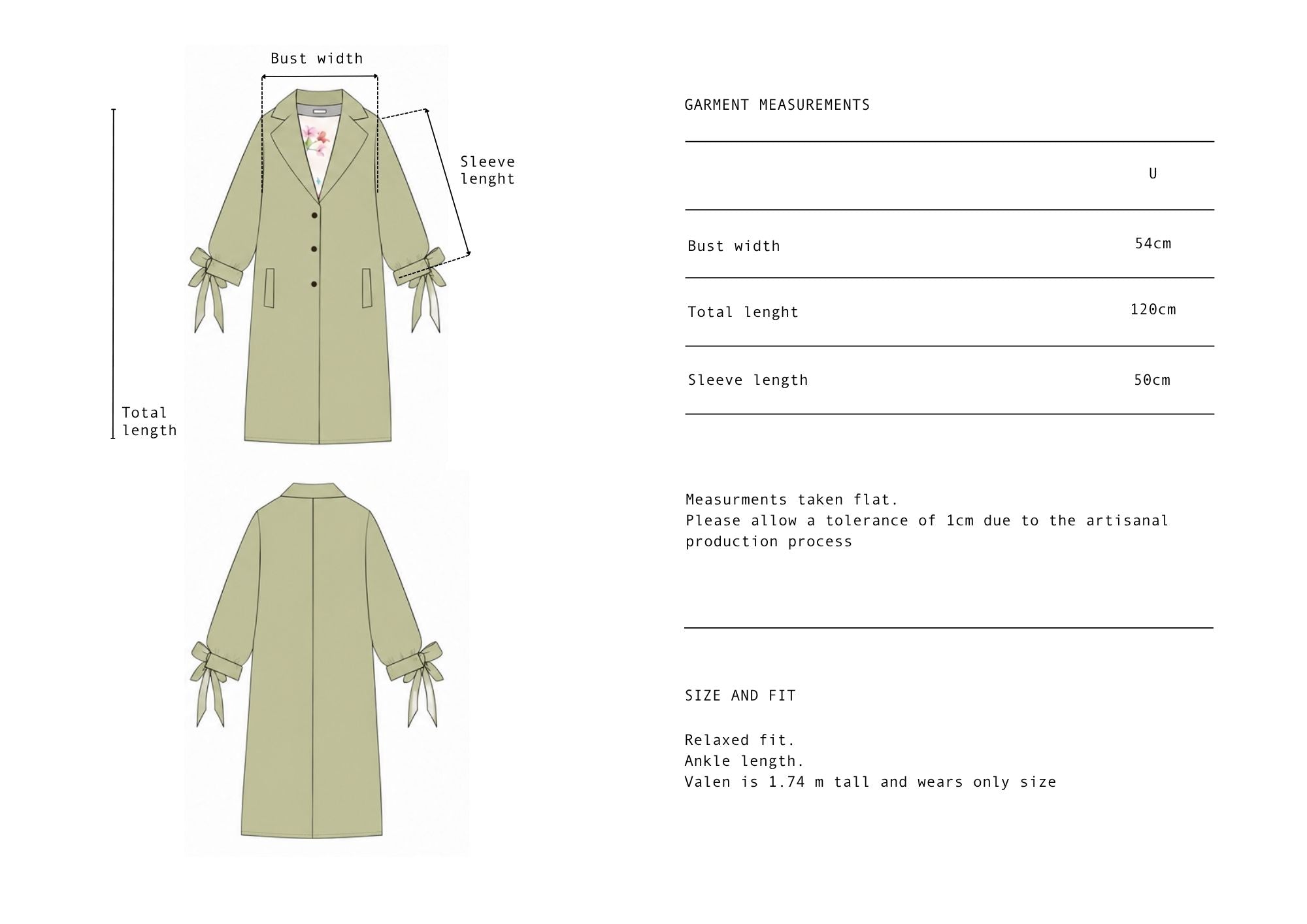 Leonora Trench Olive Green
