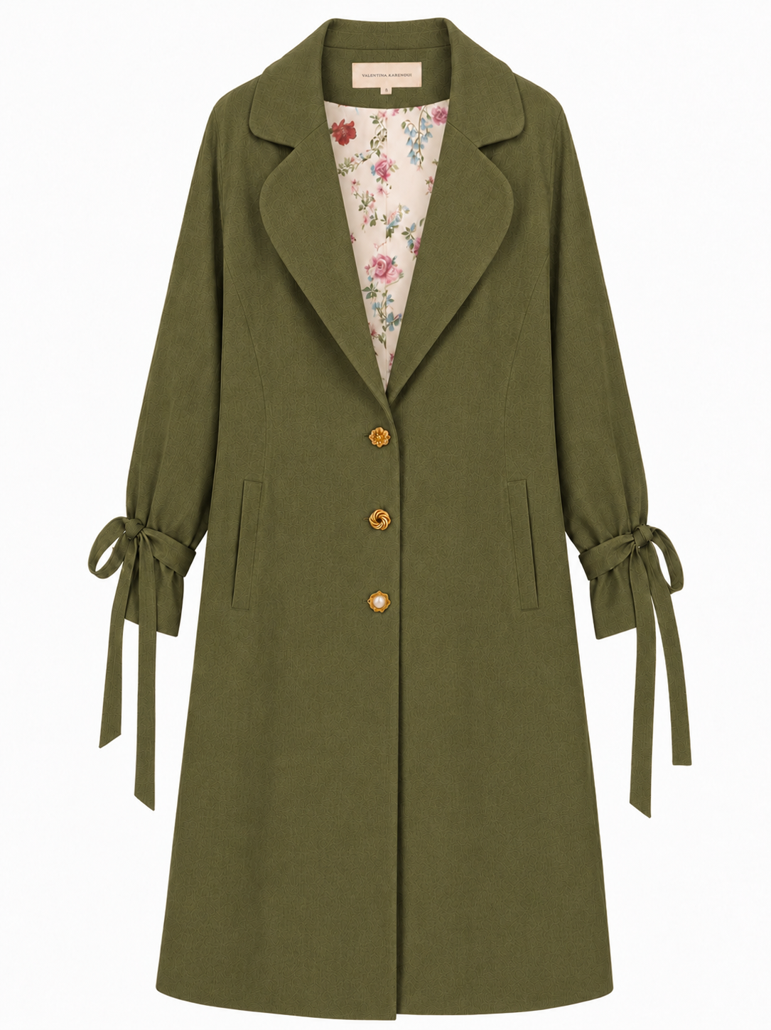Leonora Trench Olive Green
