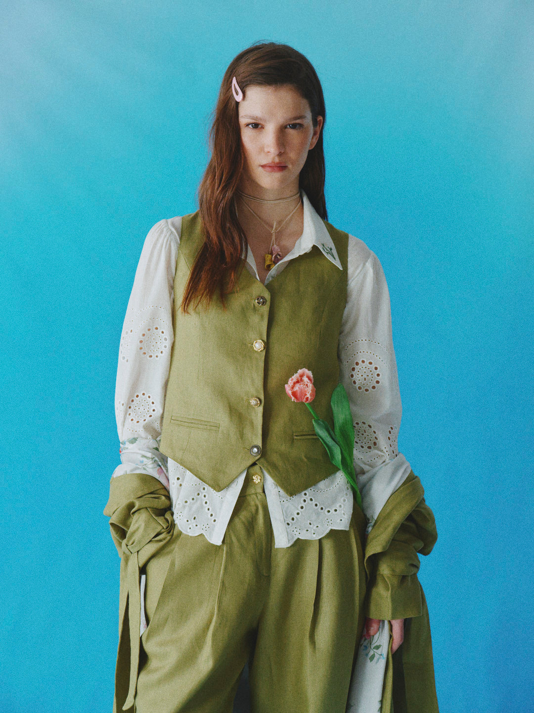 Cuyo Vest Olive Green