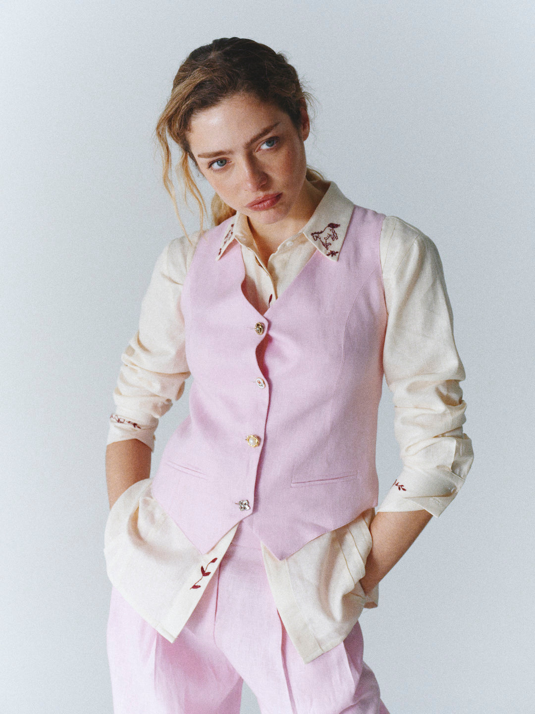 Cuyo Vest Dusty Pink