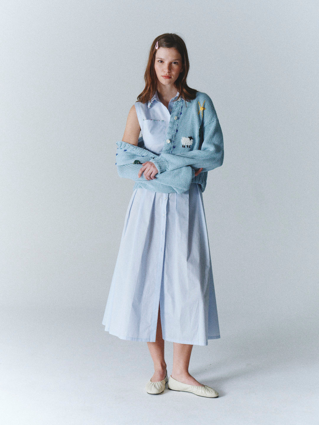 Ofelia Cardigan powder blue