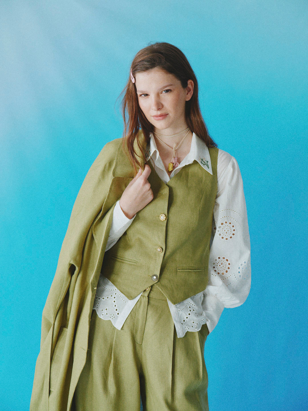 Cuyo Vest Olive Green