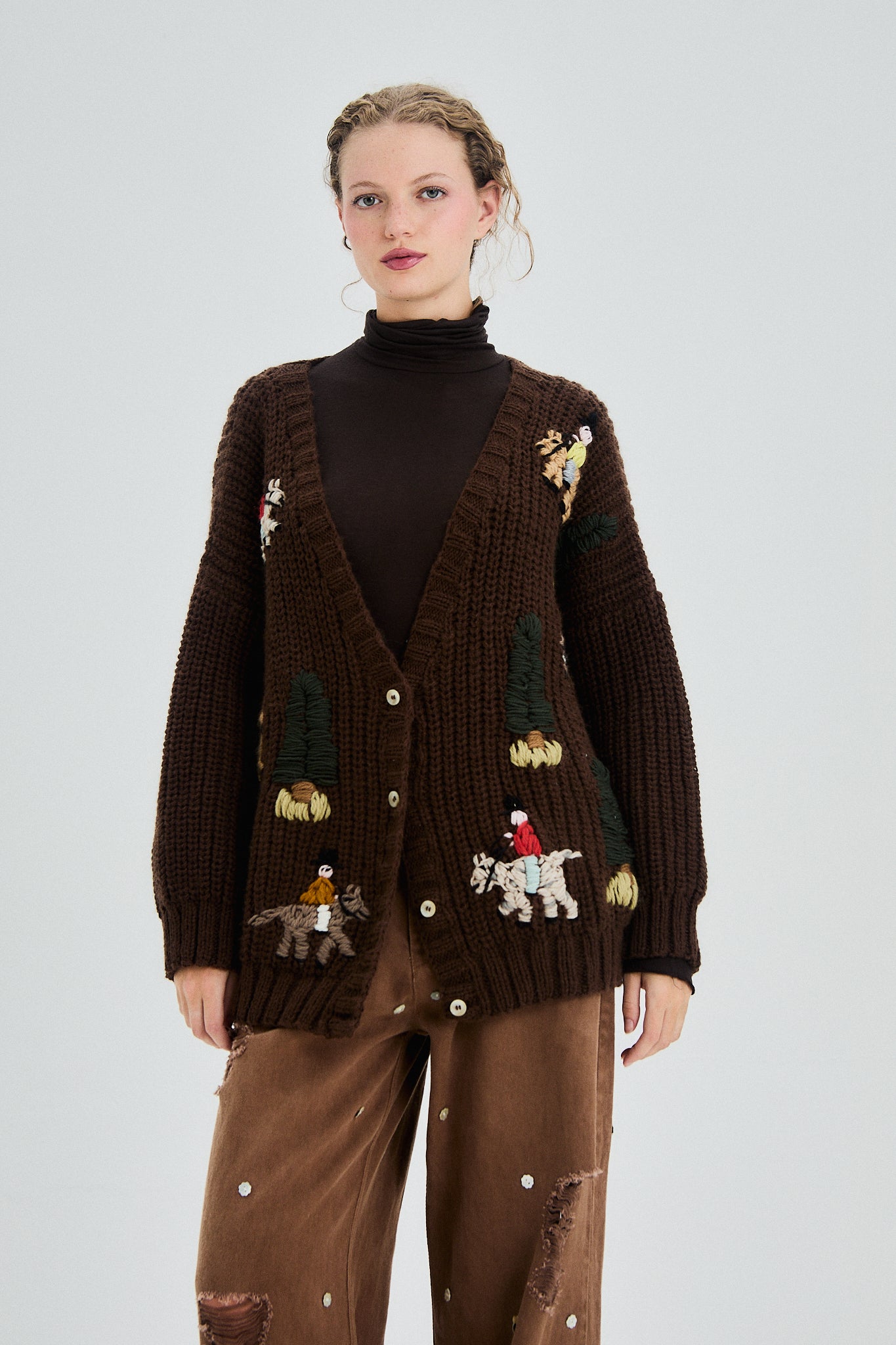 Arelauquen Cardigan brown